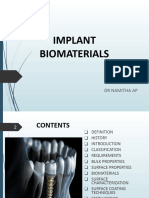 Dental Implant Biomaterials