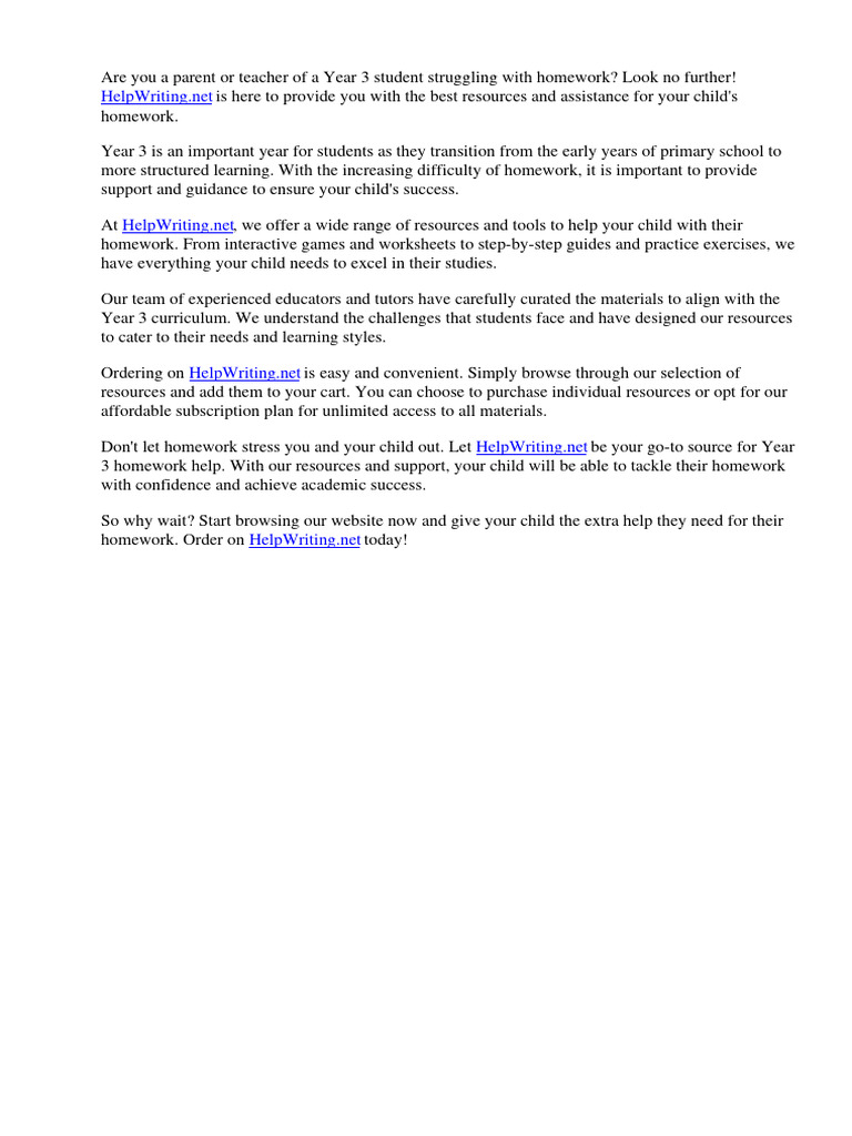 Year 3 Homework Help Pdf Homework Literacy