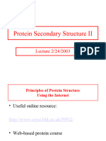 Lecture - 11-Protein Secondary Structure II