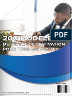 200 Modèles de Lettre de Motivation