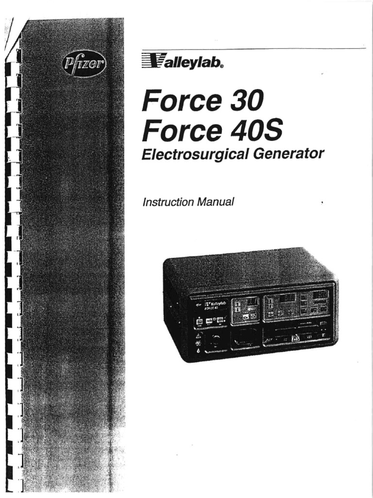 Valleylab Force 30, 40S ESU - User Manual | PDF