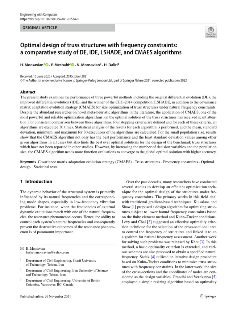 Optimal Design of Truss Structures With Frequency Constraints A ...