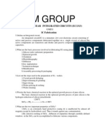 M Group: Linear Integrated Circuits (Ec1313) IC Fabrication