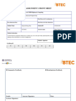 Unit 20 Assignment 1 Frontsheet