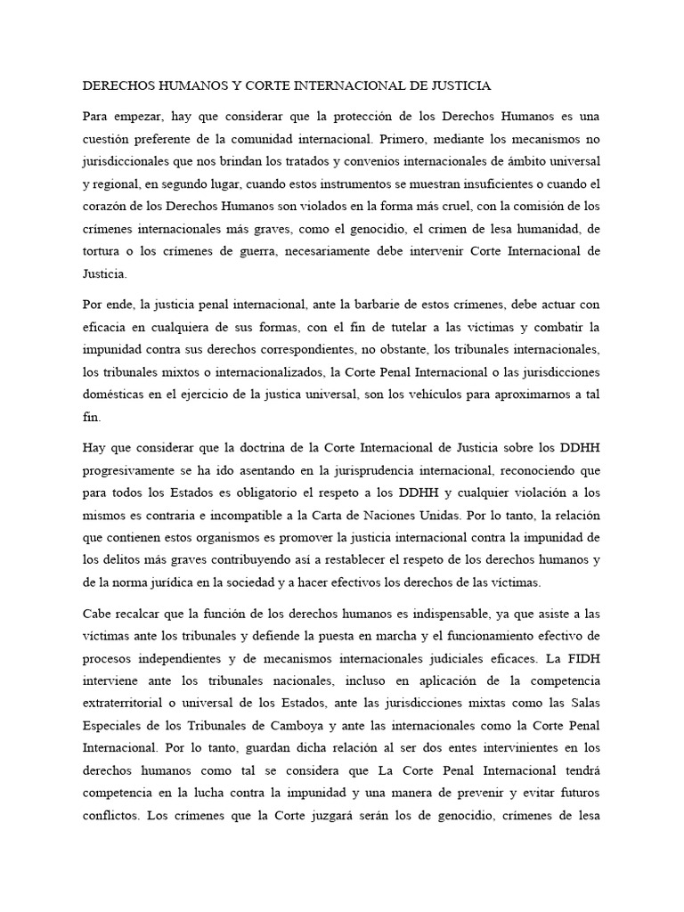 Derechos Humanos y Justicia Internacional | PDF | Derechos humanos ...