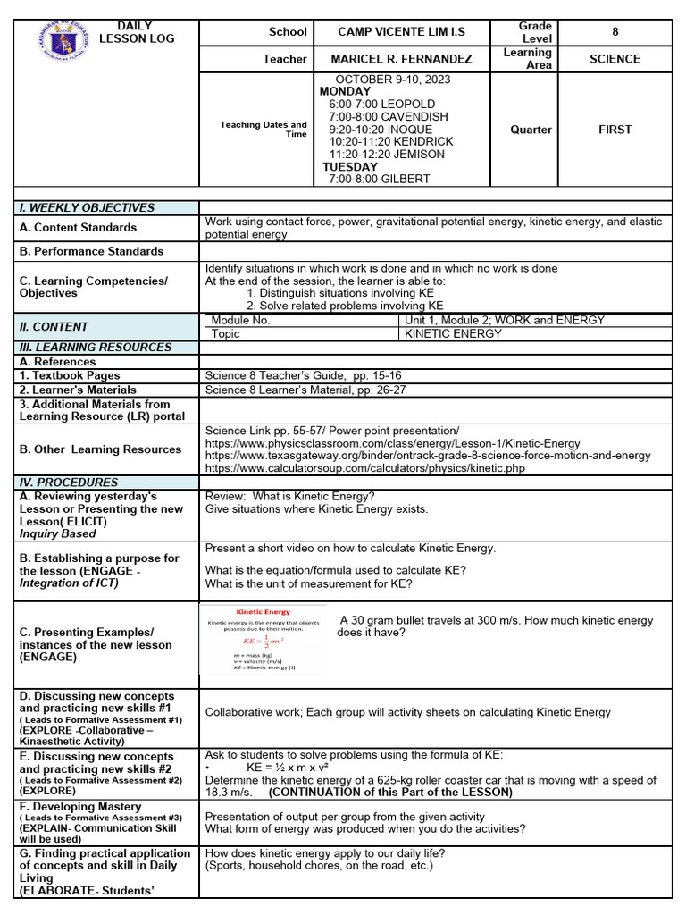 Oct 9 2023 Mrf Pdf Kinetic Energy Mass