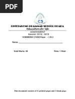 Grade 10 Commerce Short Notes | PDF