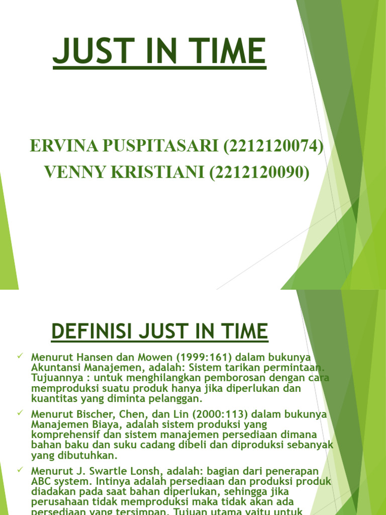 Penerapan Just In Time dalam Produksi | PDF