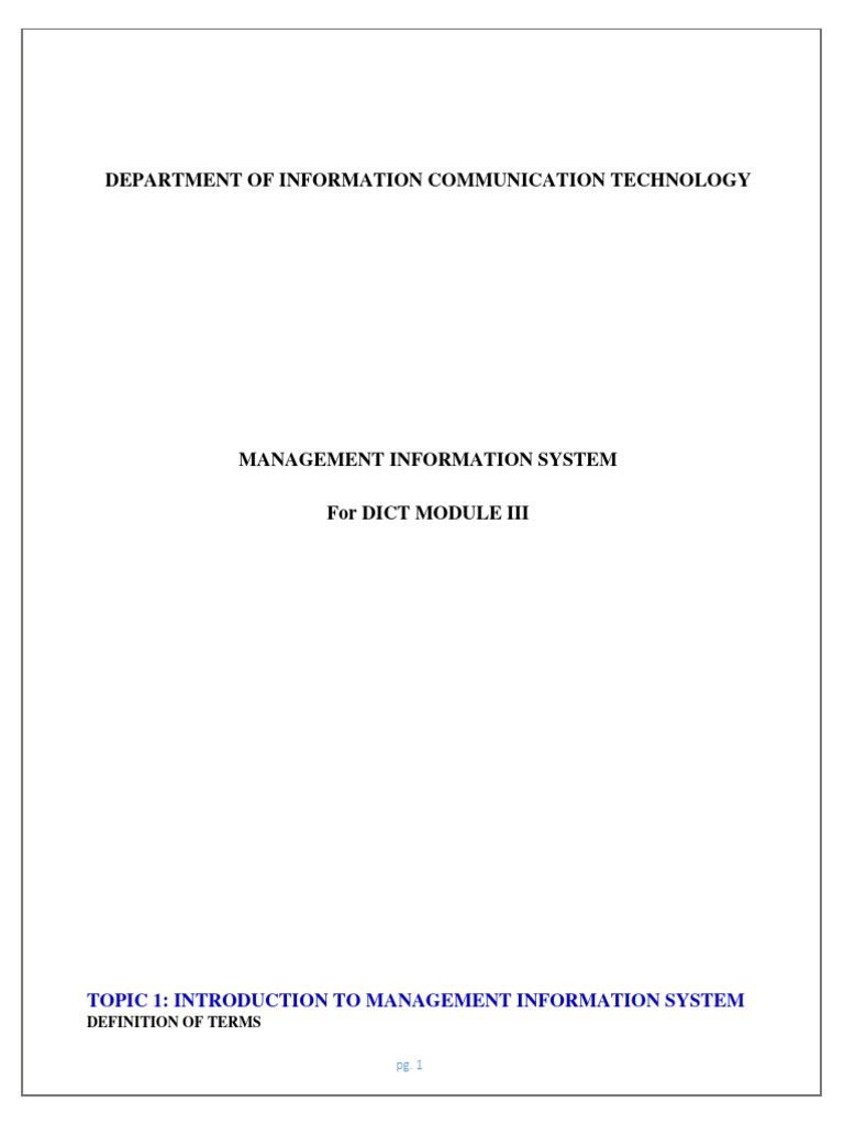 Mis Notes | PDF | Information System | System
