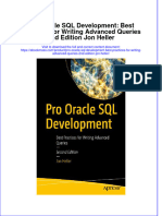 Pro Oracle SQL Development Best Practices For Writing Advanced Queries 2Nd Edition Jon Heller Full Download Chapter
