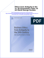 Business Ethics From Antiquity To The 19Th Century An Economists View 1St Ed Edition David George Surdam full chapter