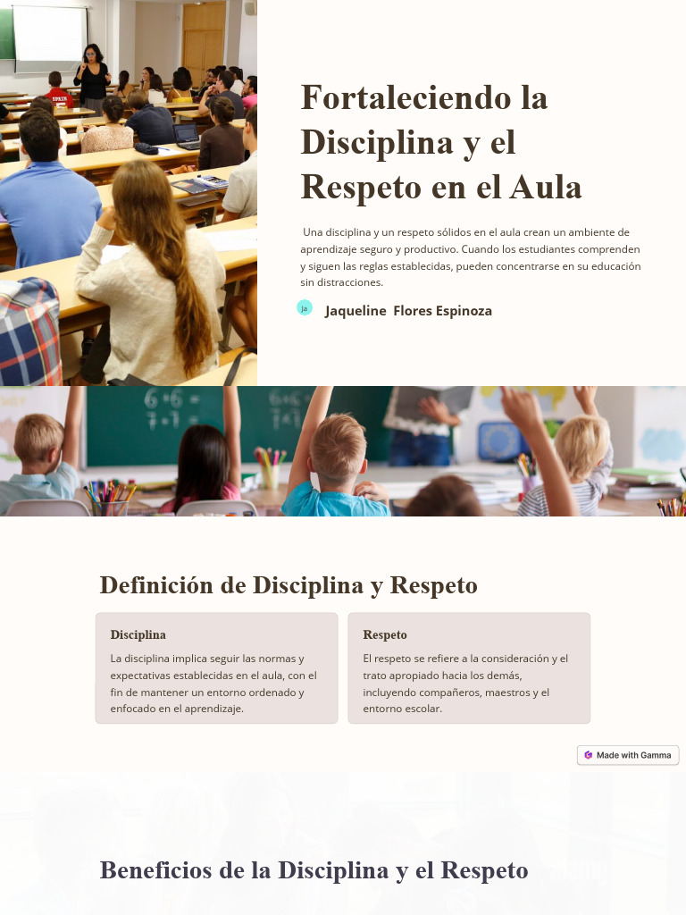 Disciplina y Respeto en el Aula 1B | PDF | Disciplinas | Salón de clases
