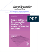 Proper Orthogonal Decomposition Methods For Partial Differential Equations Chen full download chapter