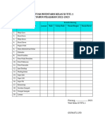 Daftar Inventaris Kelas Xi Titl 1