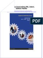 Business Forecasting 9Th Intern Edition Hanke Full Chapter