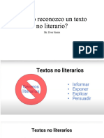 Cómo Reconozco Un Texto No Literario