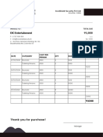 Black & White Simple Minimalist Book Store Invoice