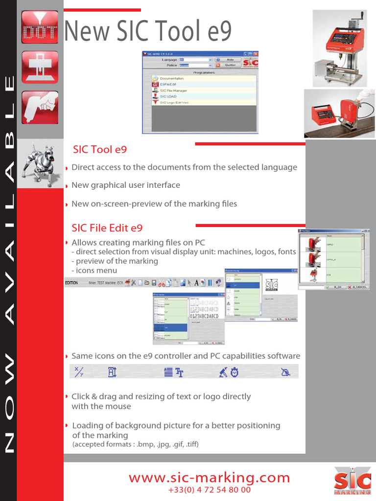 SIC Marking E9 User Manual Overview | PDF