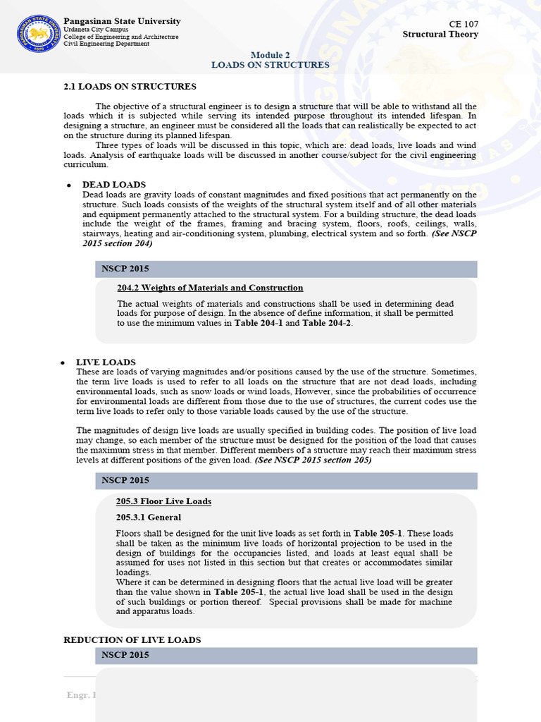 Structural Loads in Civil Engineering | PDF | Structural Load ...