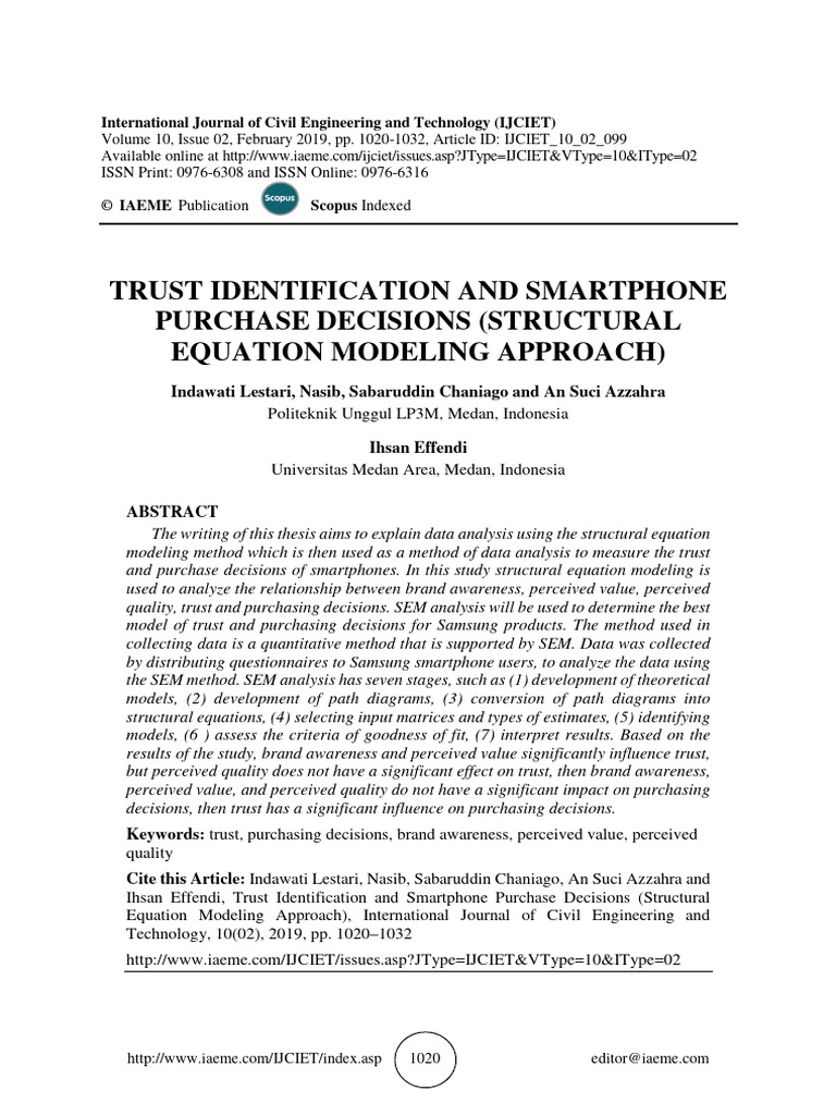Trust Identification and Smartphone Purc | PDF | Brand | Value (Economics)