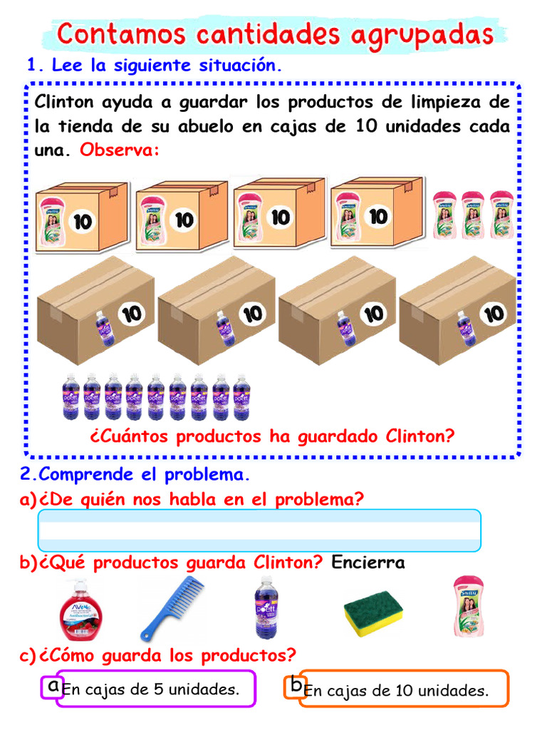 Contamos y agrupamos cantidades en decenas | PDF