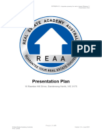 REAA - CPPREP4504 - Presentation Plan - (Rawdon Hill Drive) v1.0