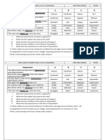 First Year English Test#4