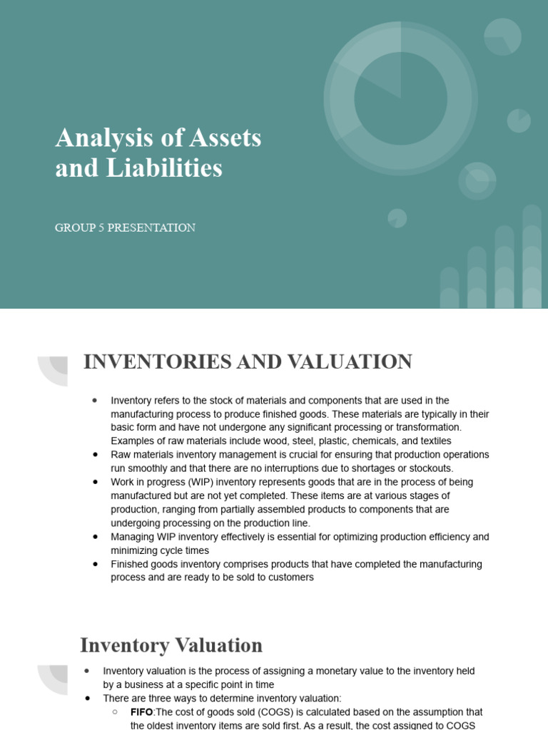 Analysis of Assets and Liabilities | PDF | Debt | Inventory