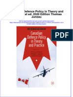 Canadian Defence Policy in Theory and Practice 1St Ed 2020 Edition Thomas Juneau Full Chapter