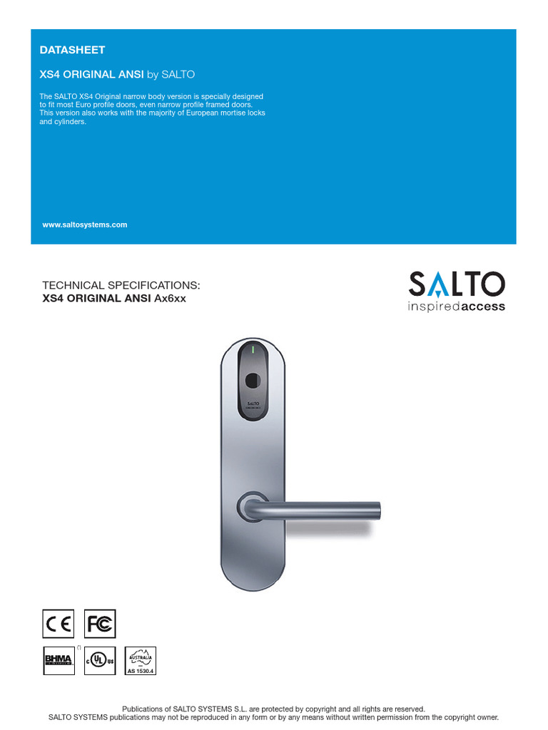 Salto-Datasheet-Xs4 Original Ax6xx Eng | PDF