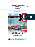 5 Steps To A 5 Ap Physics 1 Algebra Based 2020 Greg Jacobs Greg Jacobs Full Chapter