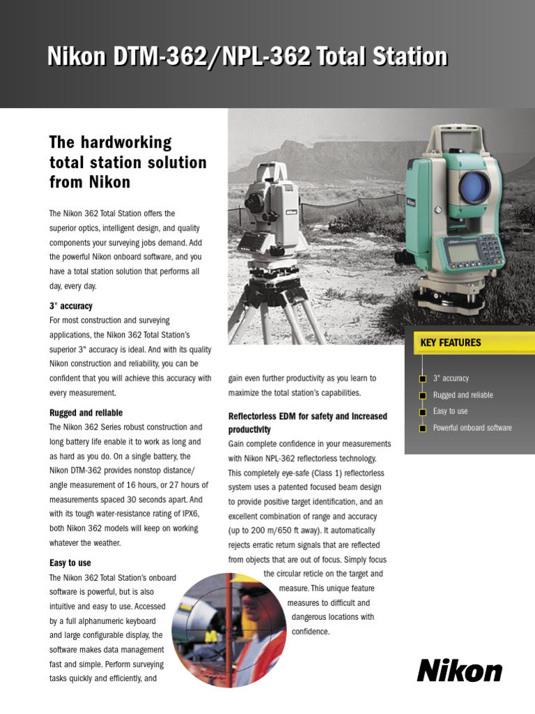 Nikon 1 | PDF | Surveying | Accuracy And Precision
