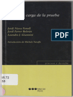 Contra La Carga de La Prueba - Jordi Nieva Fenoll