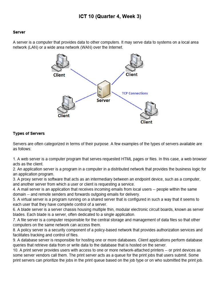 Types and Setup of Network Servers | PDF | Server (Computing ...