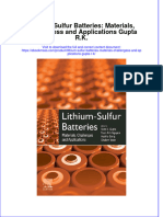 Lithium Sulfur Batteries Materials Challengess and Applications Gupta R K Download PDF Chapter