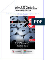 5 Steps To A 5 Ap Physics 1 Algebra Based 2024 Elite Student Edition Greg Jacobs Full Chapter