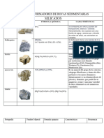 Minerales Formadores de Rocas Sedimentarias