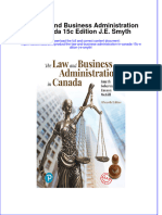 The Law and Business Administration in Canada 15C Edition J E Smyth Ebook Full Chapter