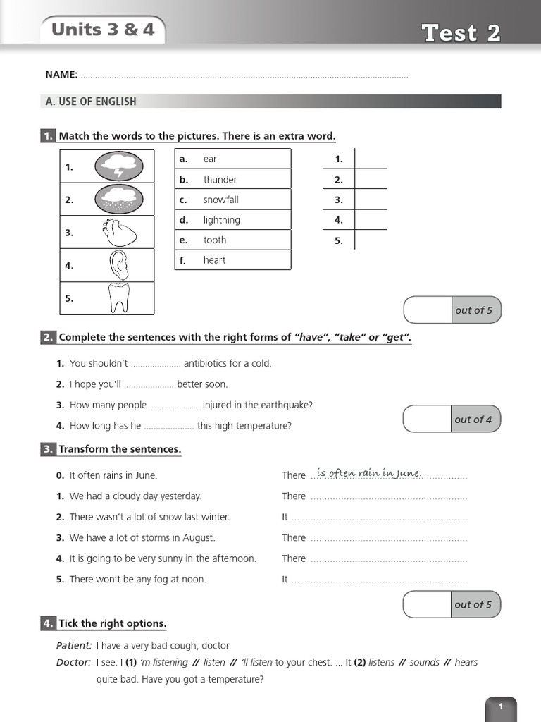 Bloggers 2 Units 3 & 4 Test 2 | PDF | Language Arts & Discipline ...