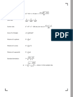 N5 Exam Formulae List