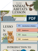 Illustrative Animal Habitats Lesson For Elementary