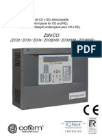 Manual de Instalare Centrala Detectare CO Si NO2 Adresabila Cofem COsensor ZafirCO ZCO425 4 Zone 25 Detectorizona LCD