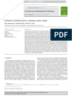 Almanasreh, 2018. Evaluation of Methods Used For Estimating Content Validity