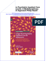 Longer Term Psychiatric Inpatient Care For Adolescents A Multidisciplinary Treatment Approach Philip Hazell Download PDF Chapter