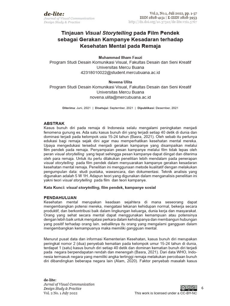 Visual Storytelling untuk Kesadaran Mental | PDF