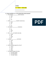 GRADE 1 - MT 2 - TERM 1 - 2022 - 2023 (Paper Test)