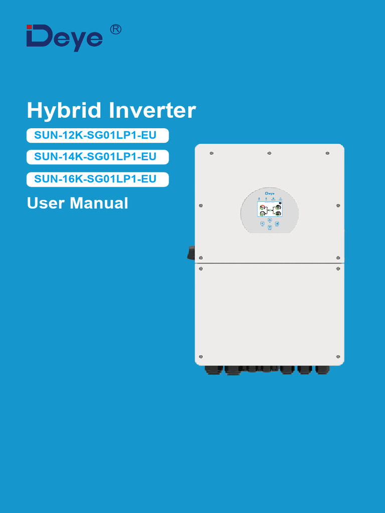 SUN-12K/14K/16K Hybrid Inverter Manual | PDF | Solar Panel | Power Inverter