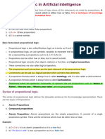 Lecture 9 Propositional logic in Artificial intelligence (1)