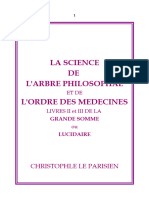 La Science DE L'Arbre Philosophal L'Ordre Des Medecines: Christophle Le Parisien