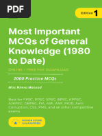 Most Important MCQs of General Knowledge (1980 To Date) - Answer - 7